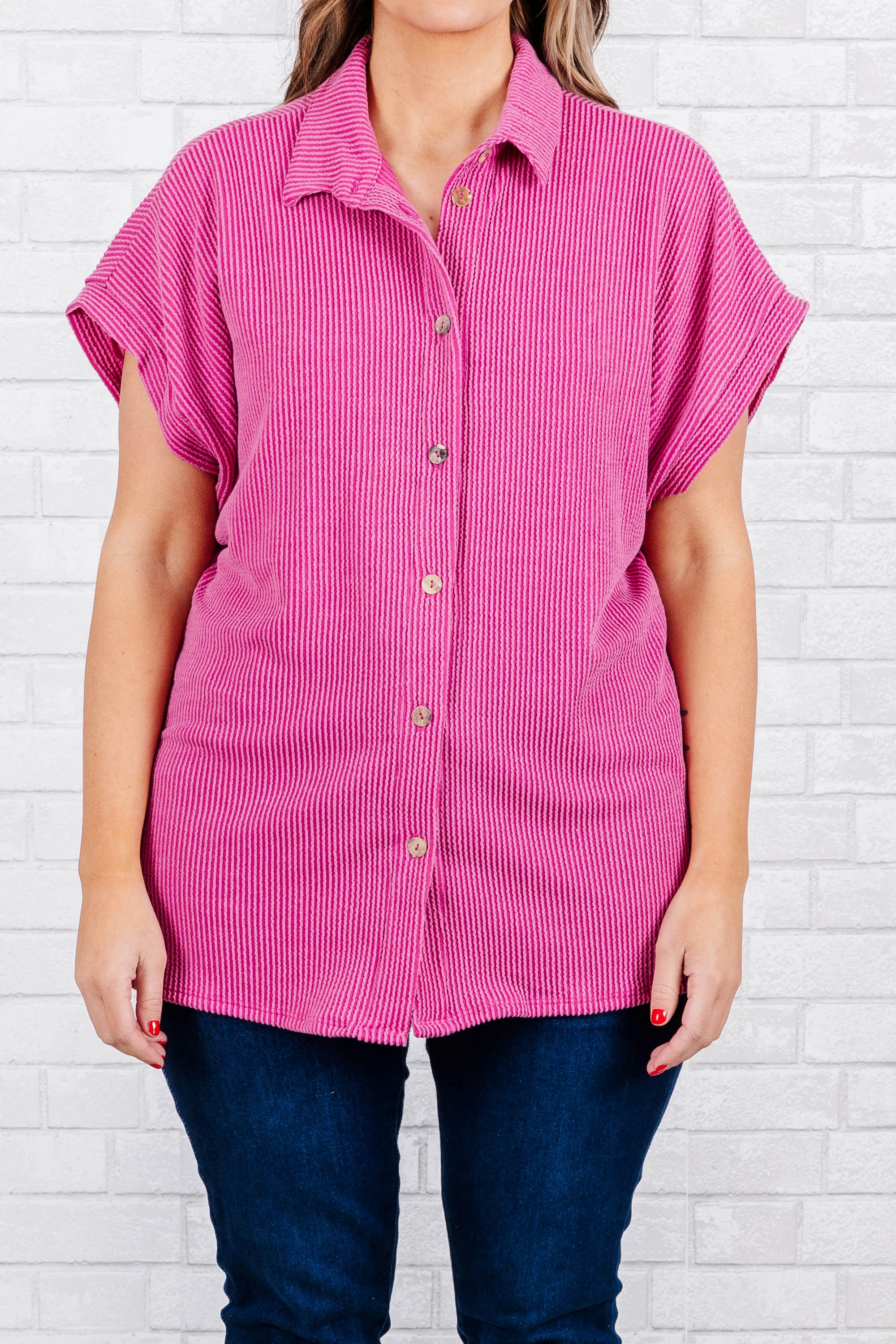 Not Losing Any Sleep Top, Fuchsia