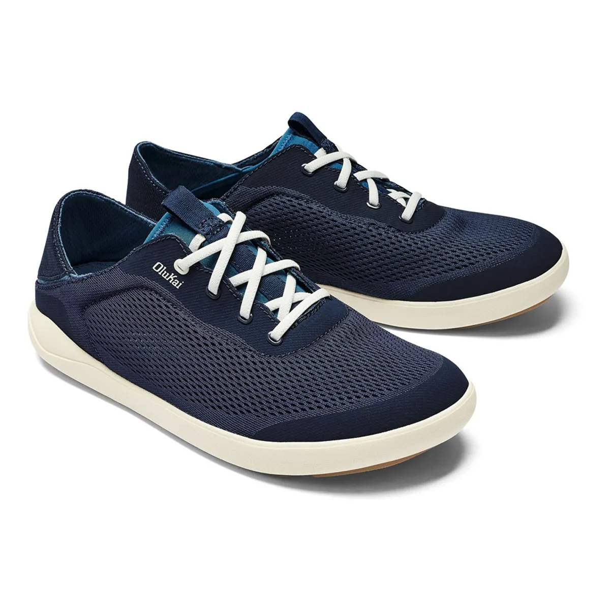 Olukai Mens Moku Pae Slip On Boat Shoes- Trench Blue