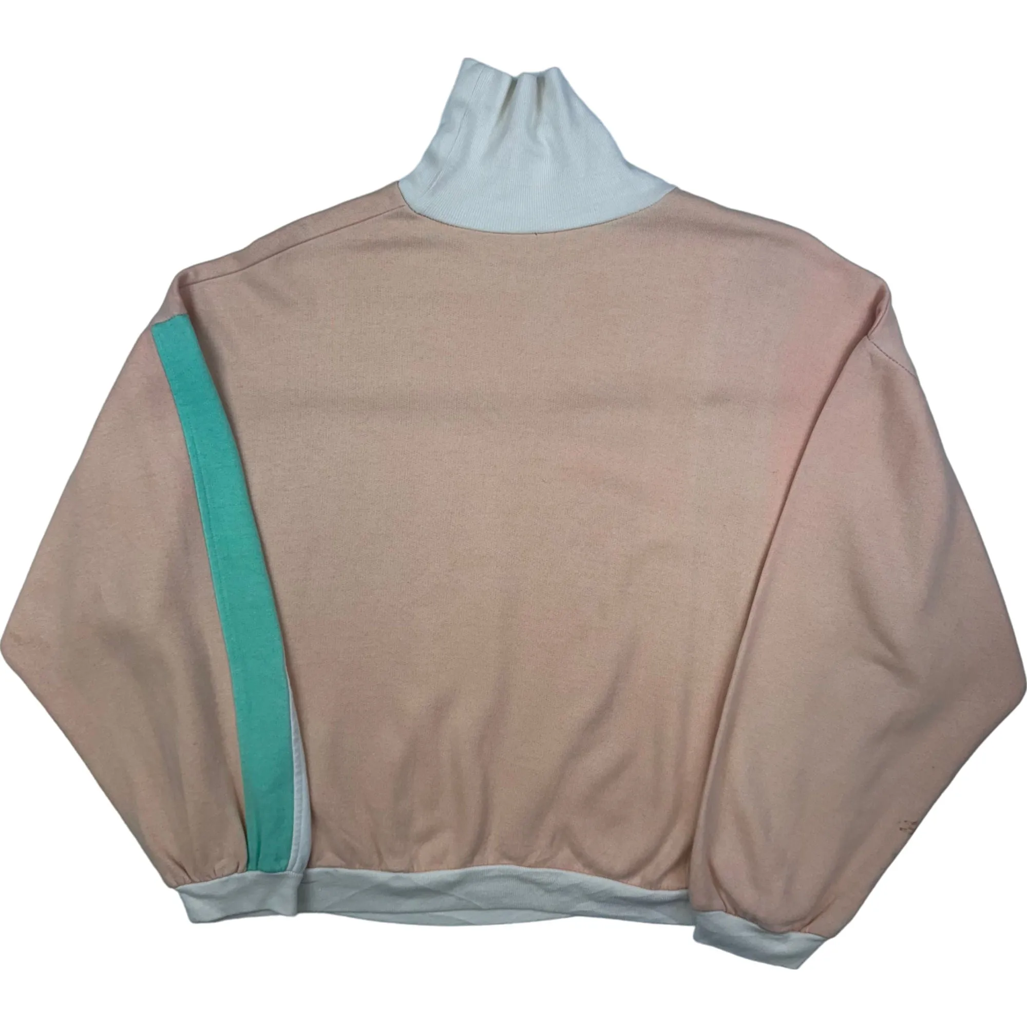 Olympic Colourblock Turtleneck Sweatshirt Salmon Pink