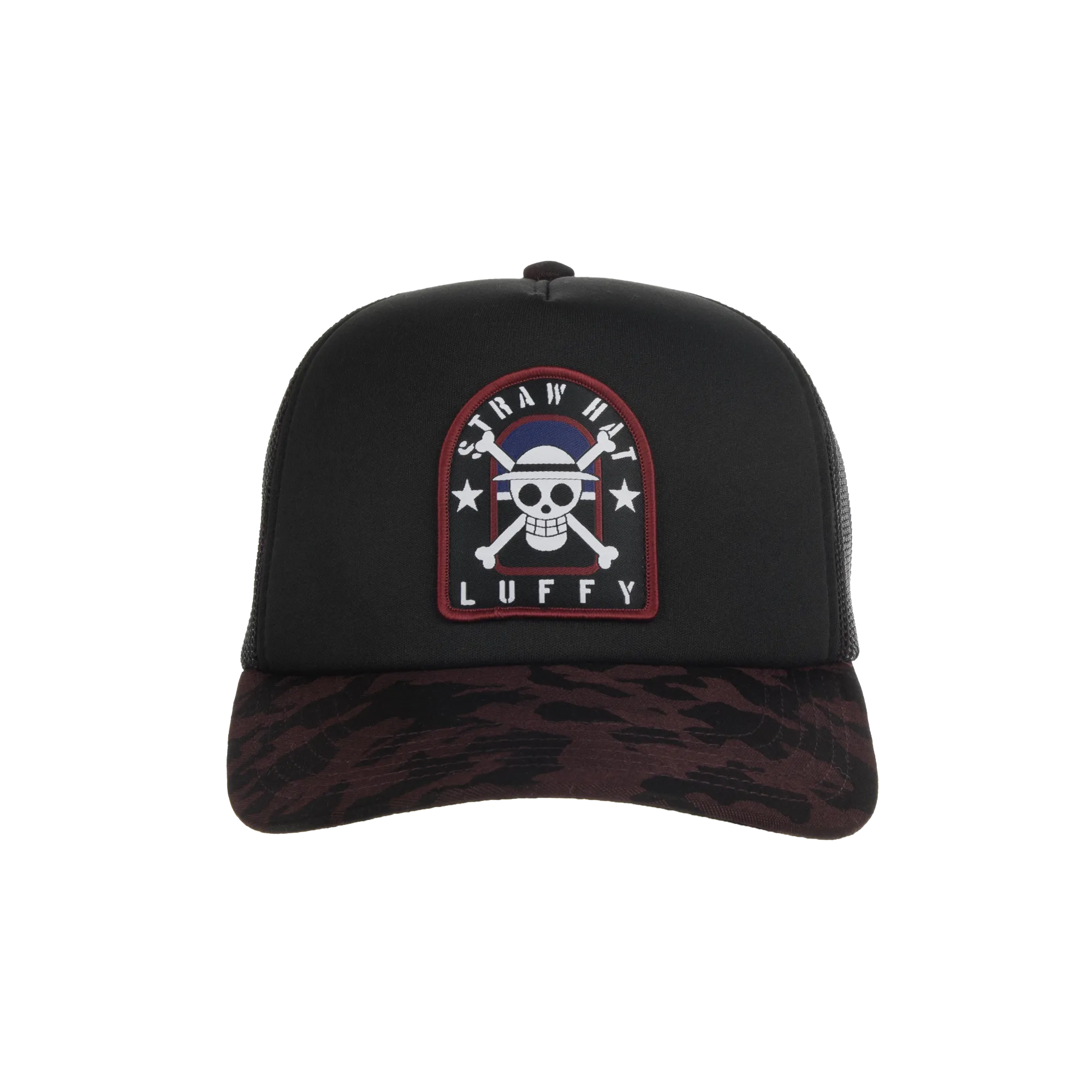 One Piece Red Tonal Camo Hat