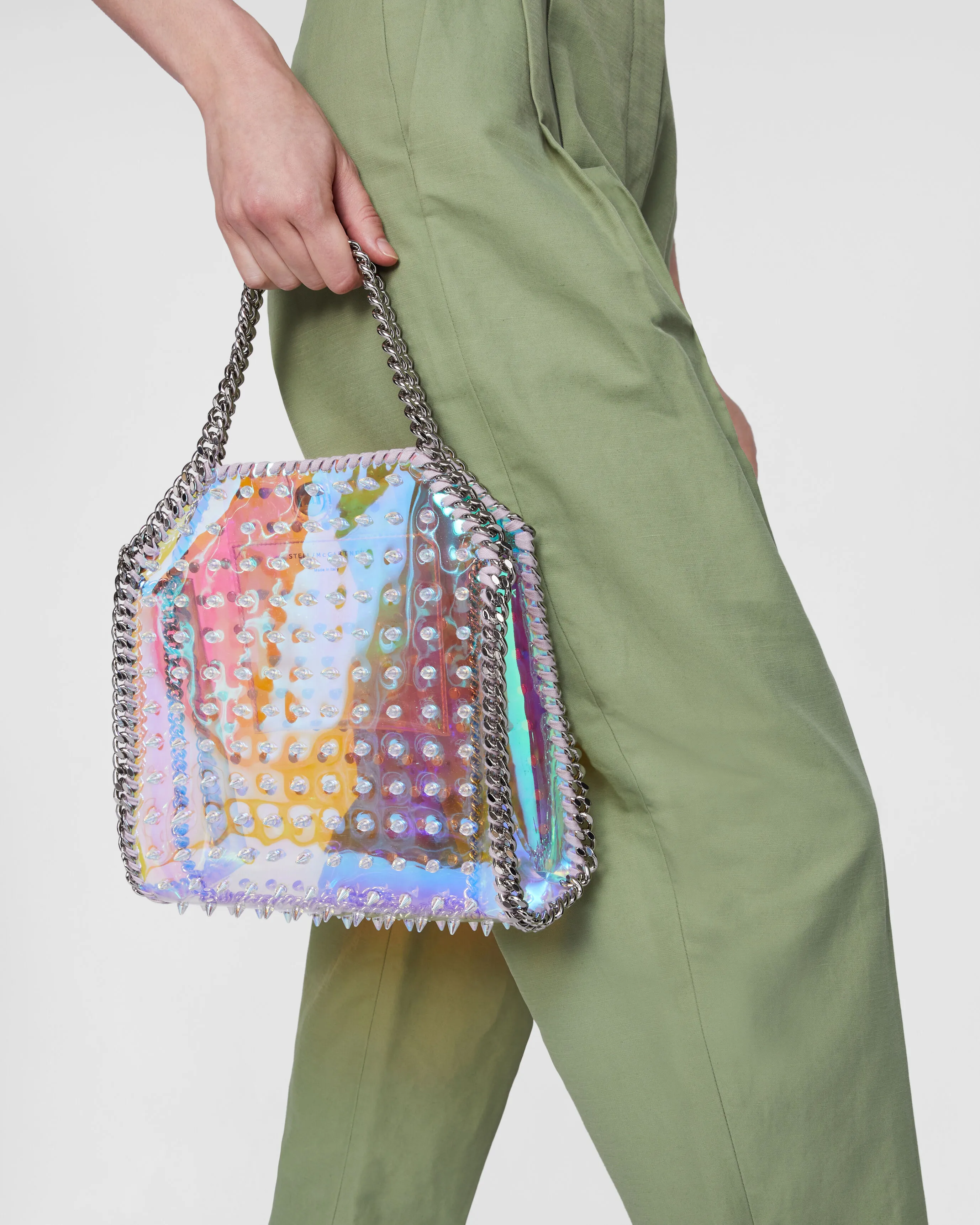 Online Exclusive Falabella Mini Holographic Spike Tote