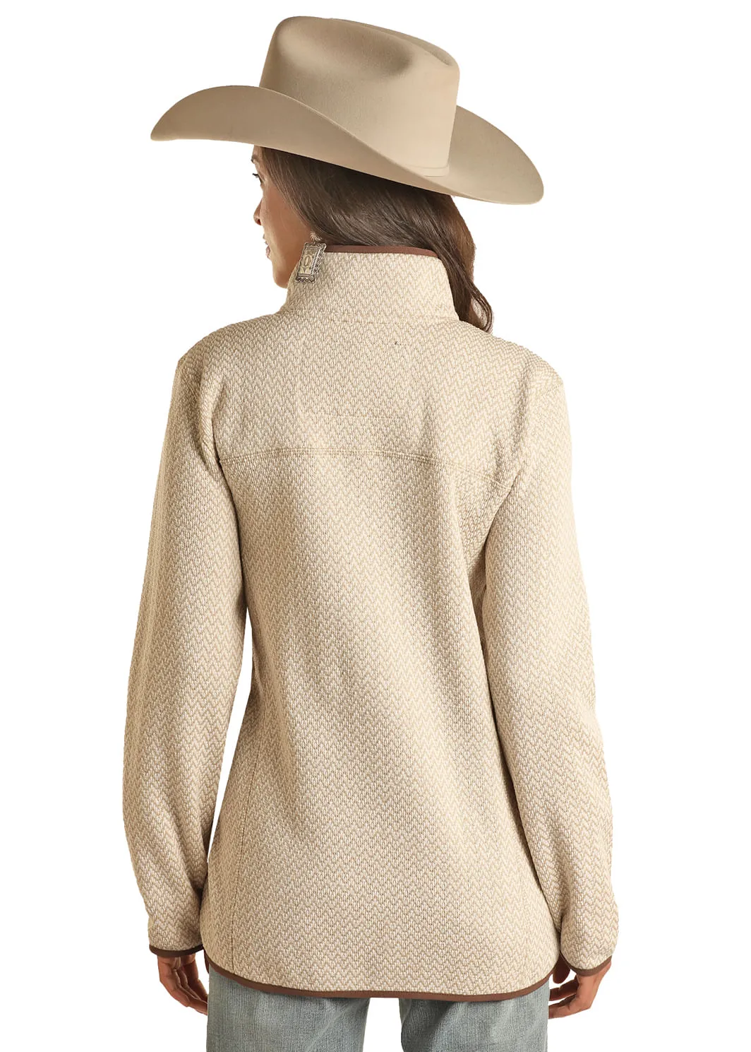 Panhandle Slim Womens Powder River Henley Beige Pullover