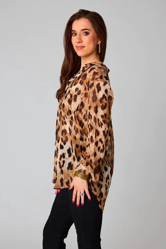 Portia Loose Button-Up Top