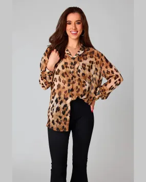 Portia Loose Button-Up Top