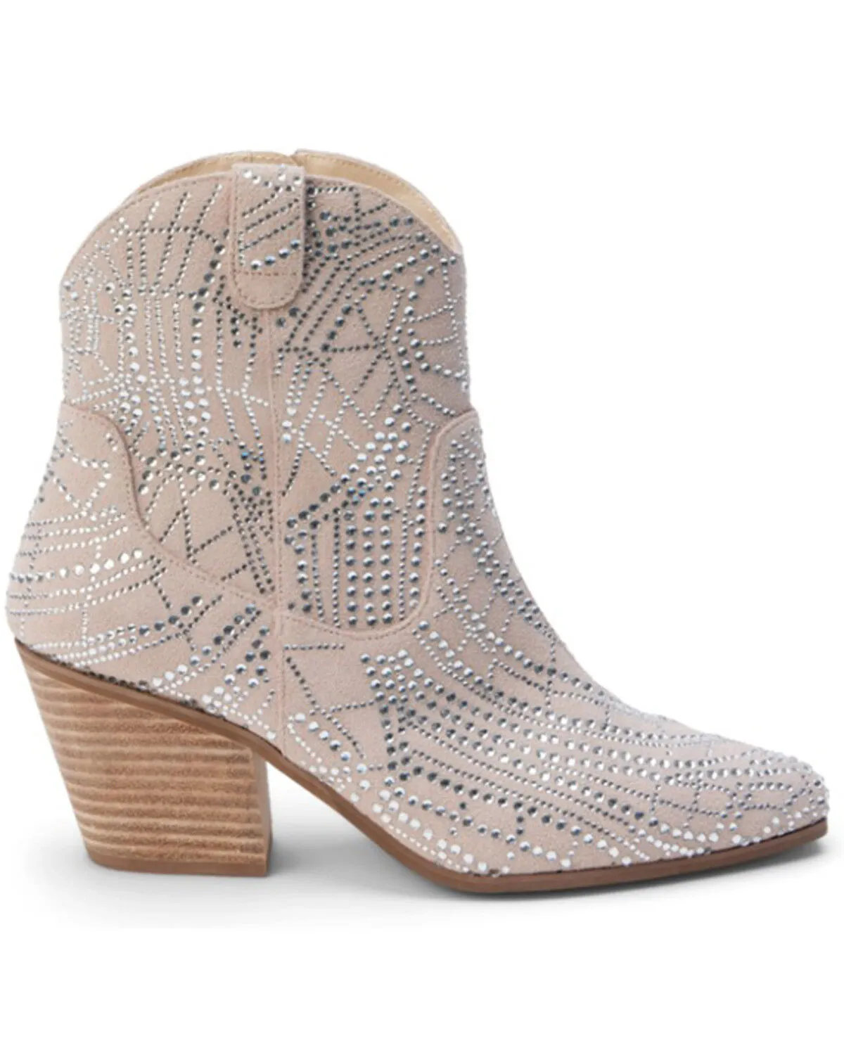 Product Name:  Matisse Women's Heidi Suede Rhinestone Western Booties - Snip Toe