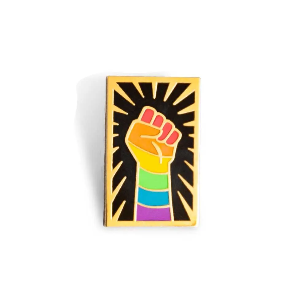 Rainbow Resist Fist Pin