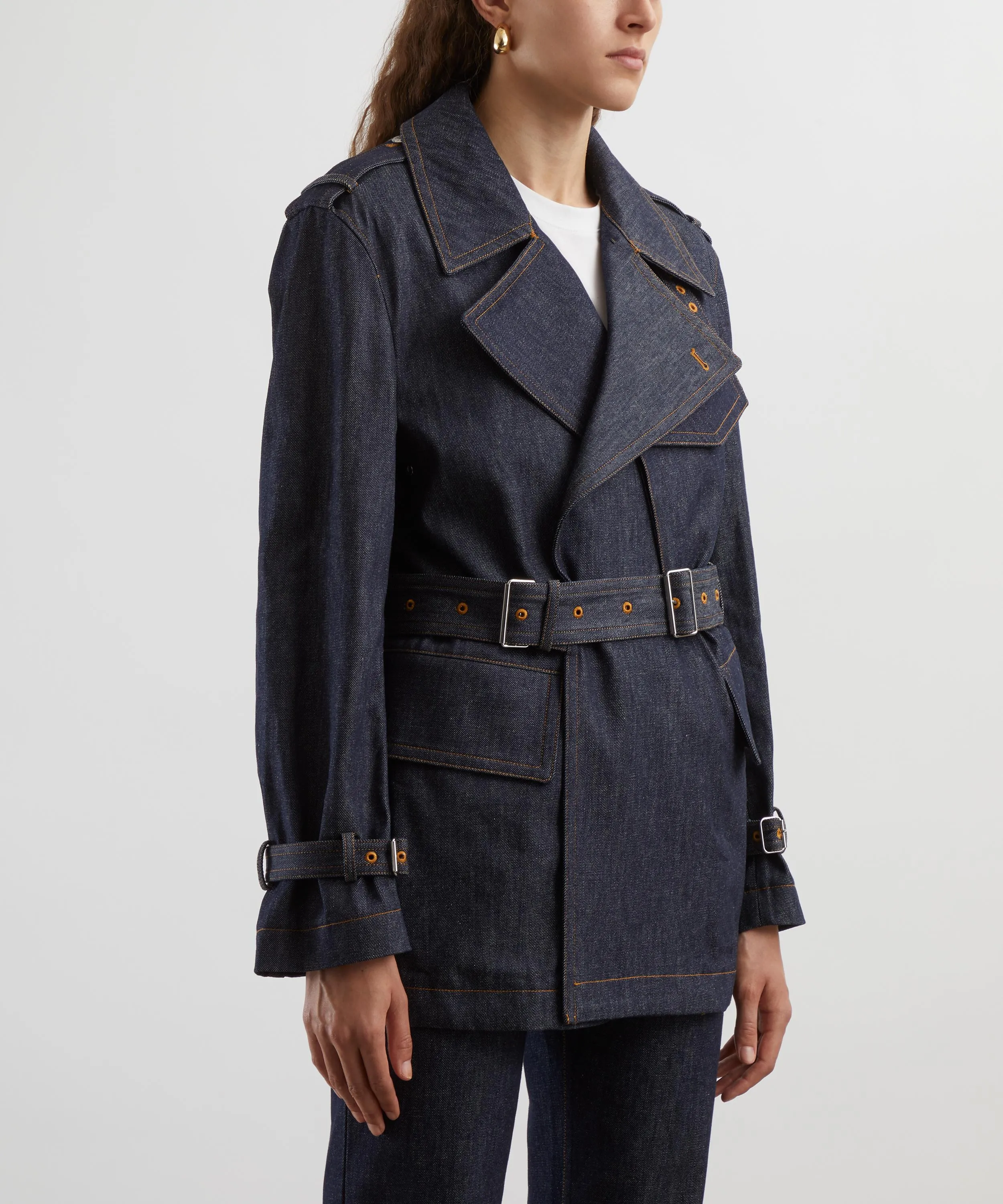 Rider Denim Trench Jacket