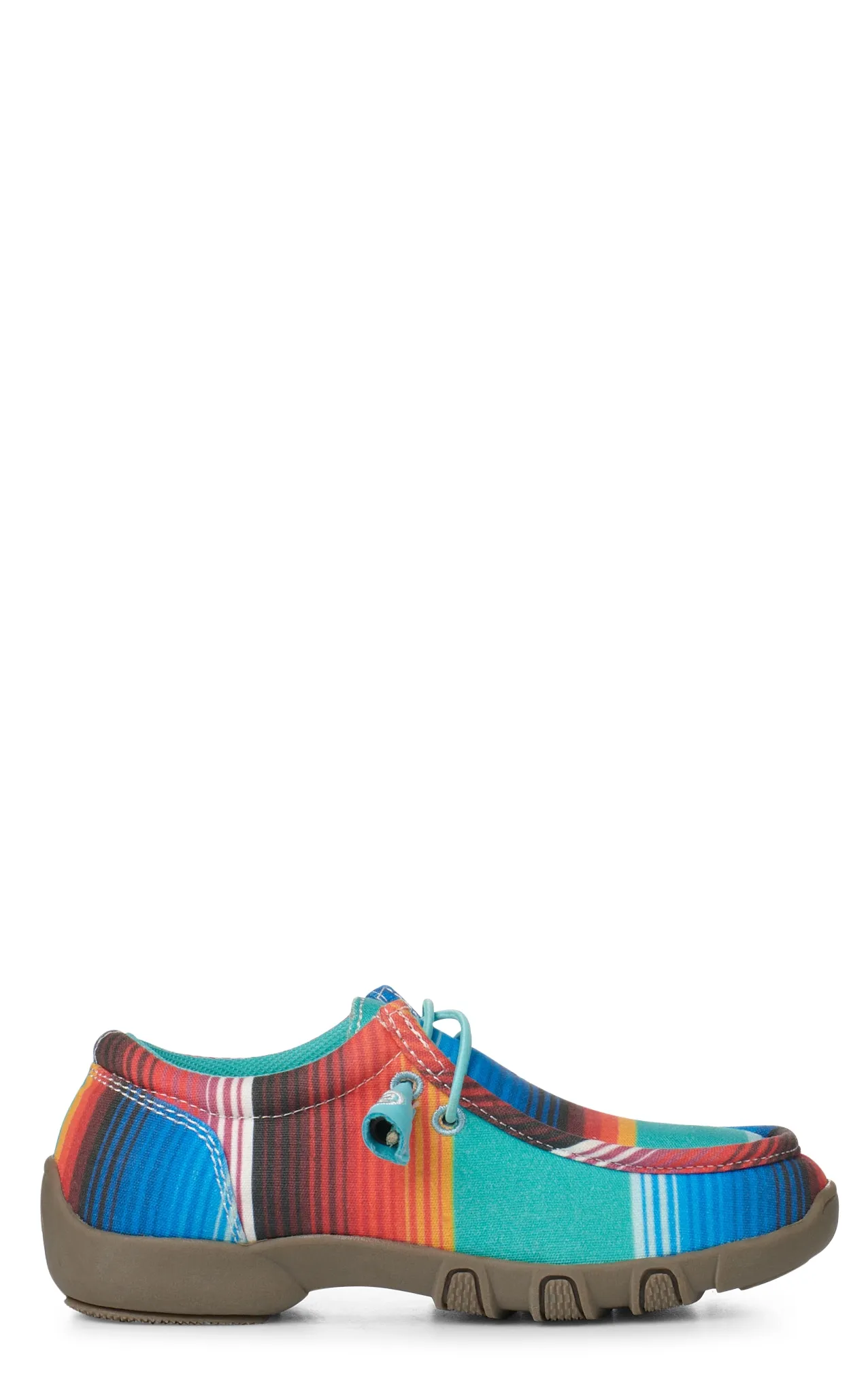 Roper Girls' Chillin Turquoise Serape Lace Up Chukka Casual Shoes