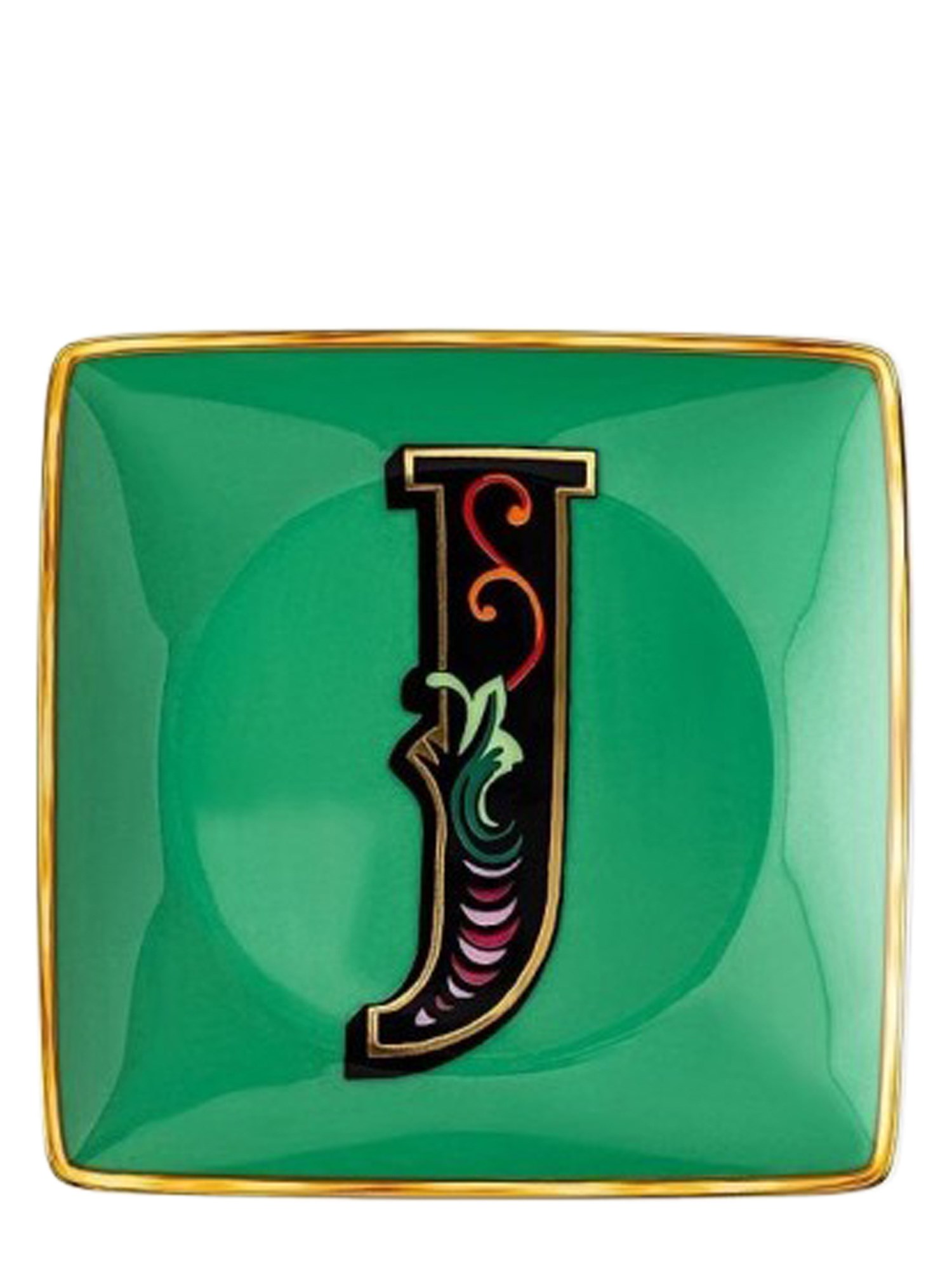 ROSENTHAL MEETS VERSACE    VERSACE ALPHABET J FLAT SQUARE CUP 12 CM