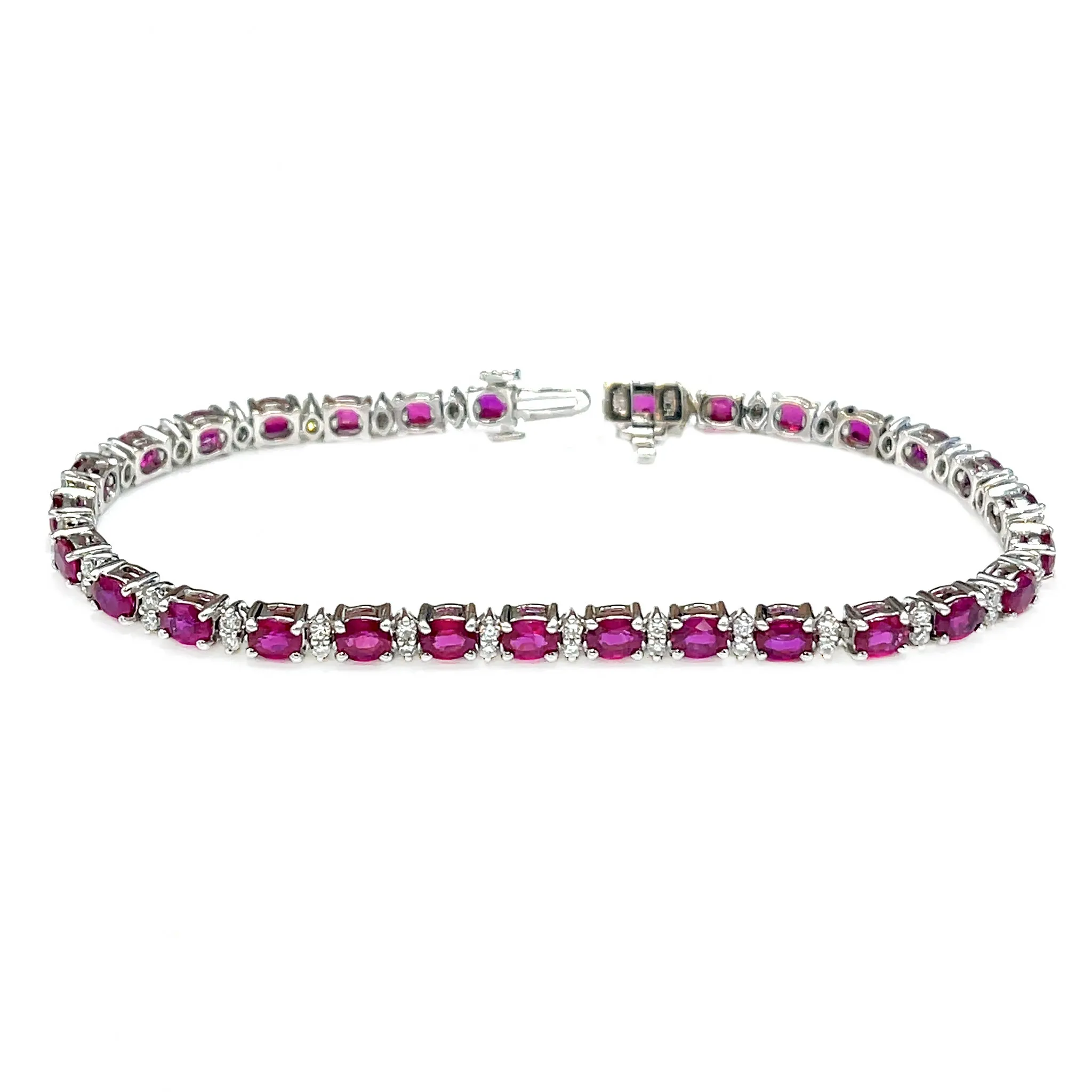 Ruby & Diamond Tennis Bracelet