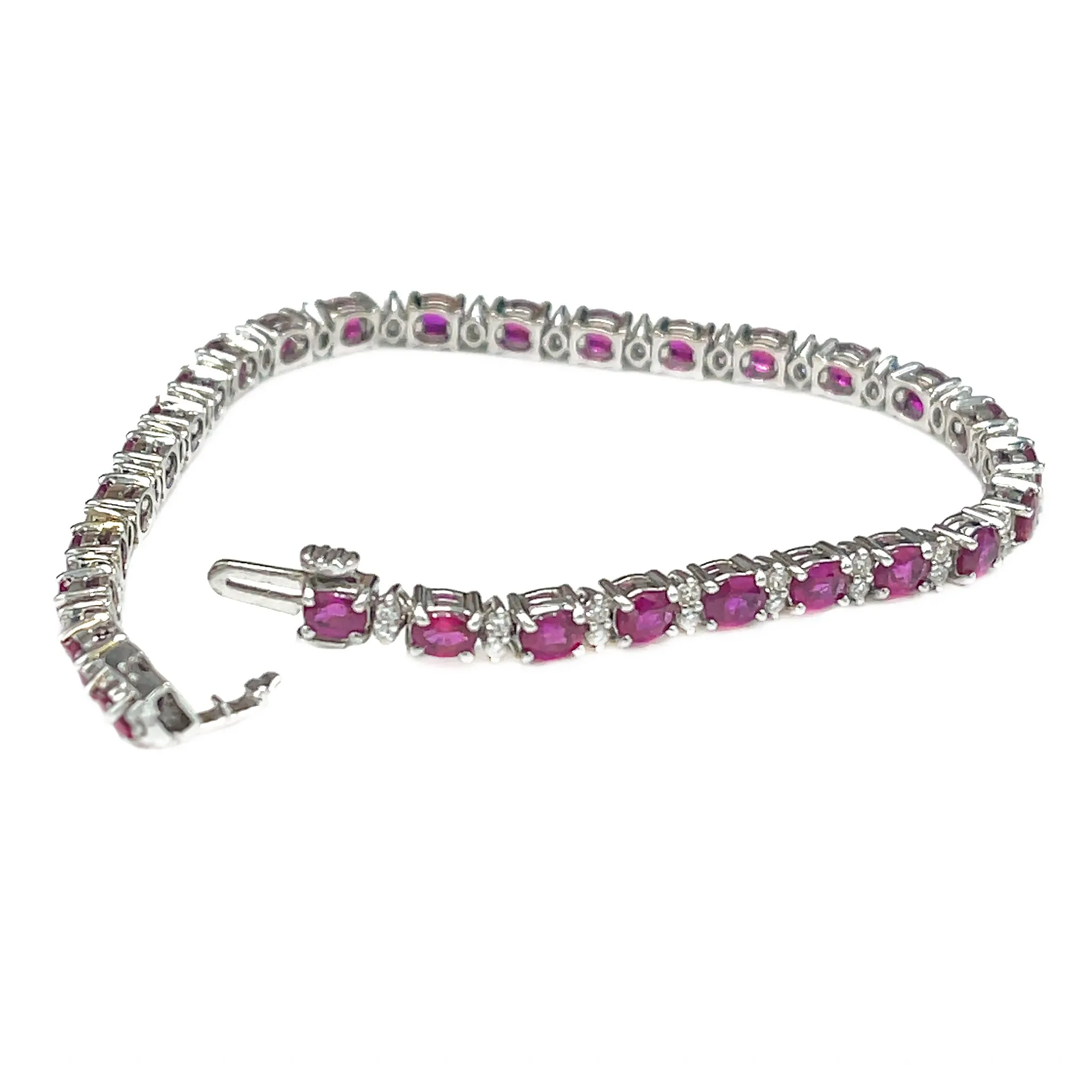 Ruby & Diamond Tennis Bracelet