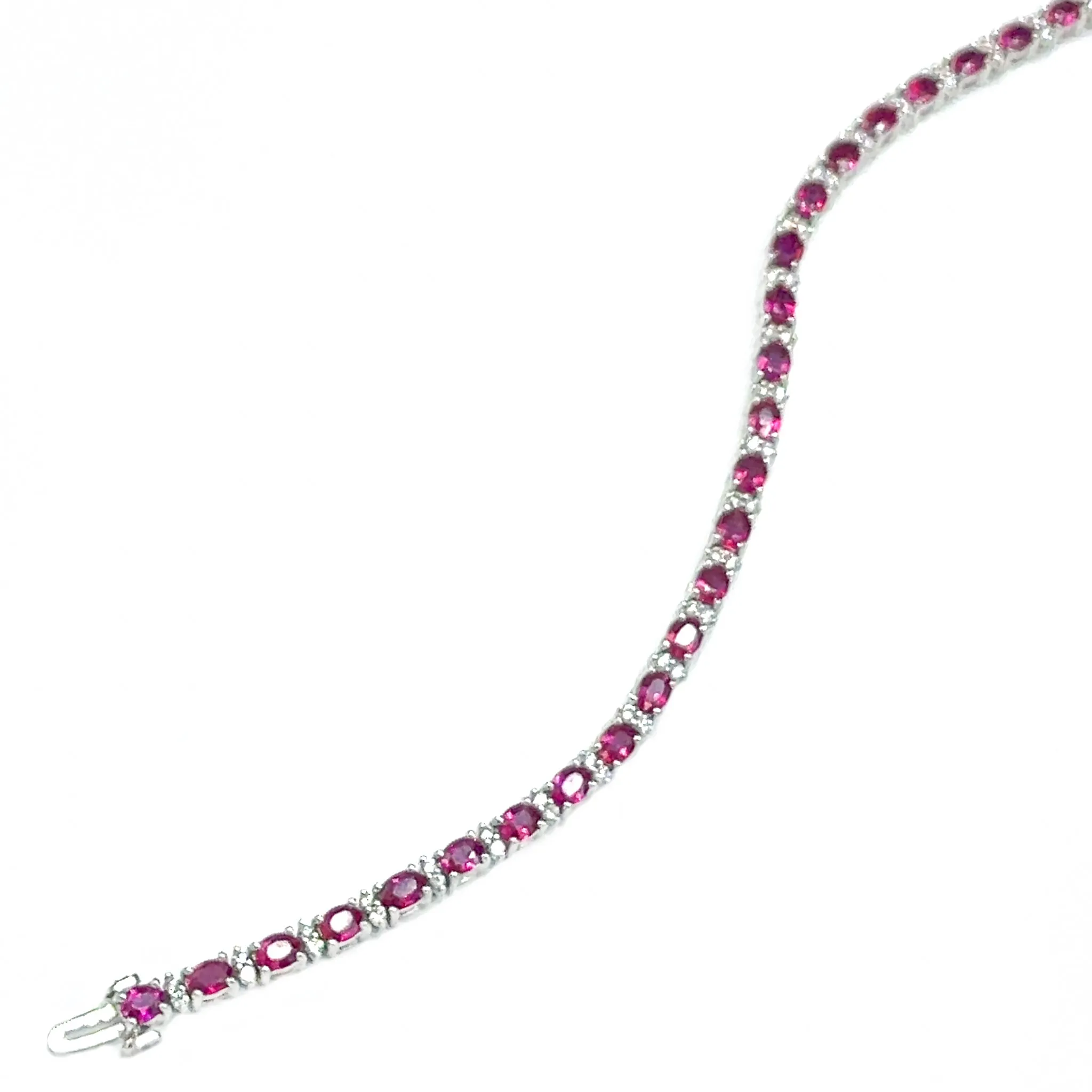 Ruby & Diamond Tennis Bracelet