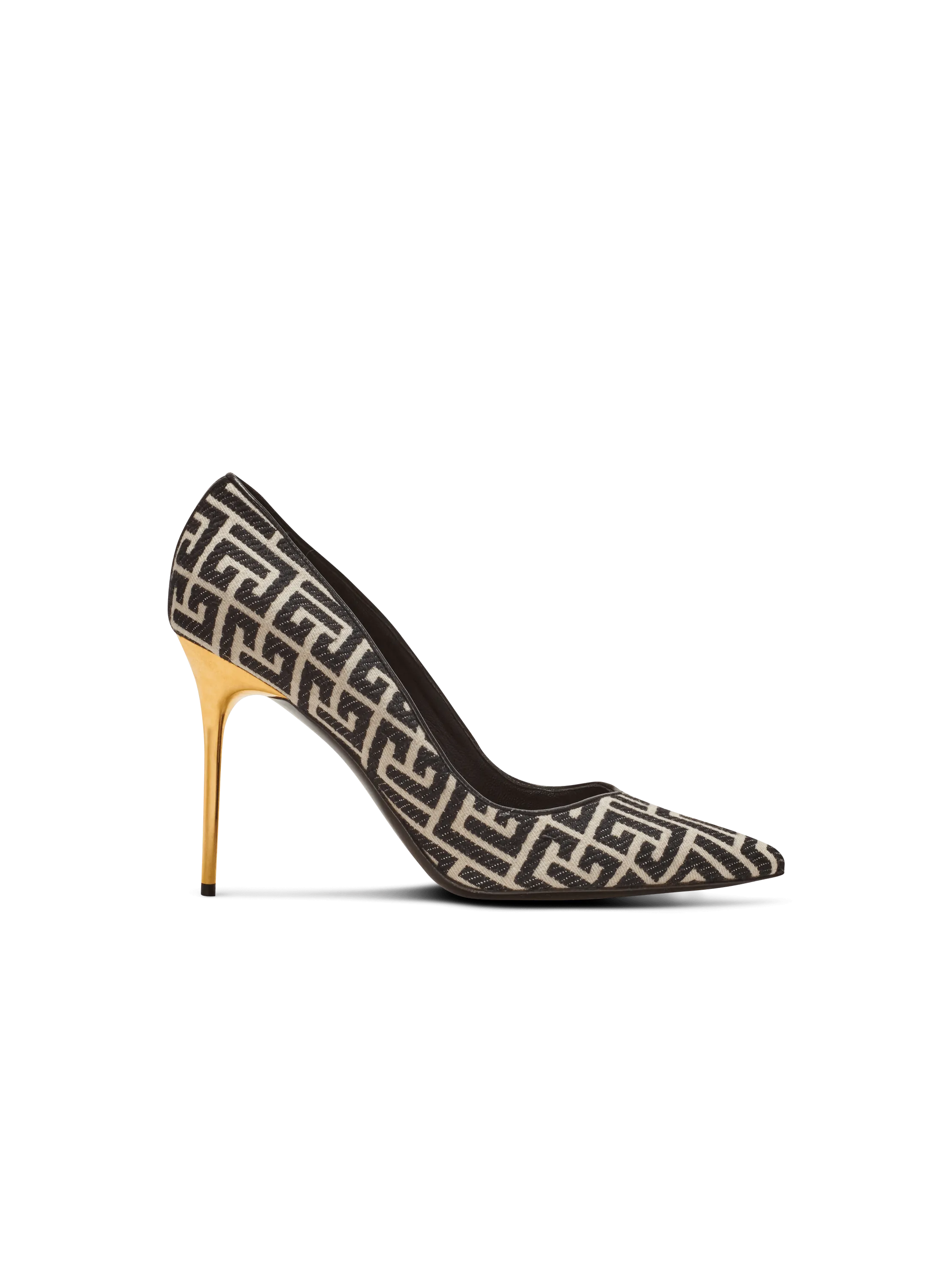 Ruby stilettos with jacquard monogram