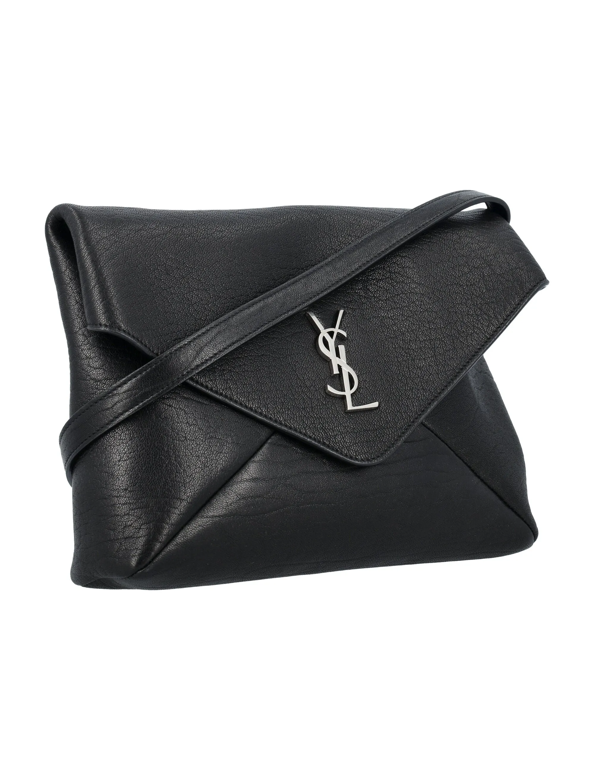 SAINT LAURENT Luxury Envelope Messenger Mini Handbag - 6.5H x 9W x 2.4D