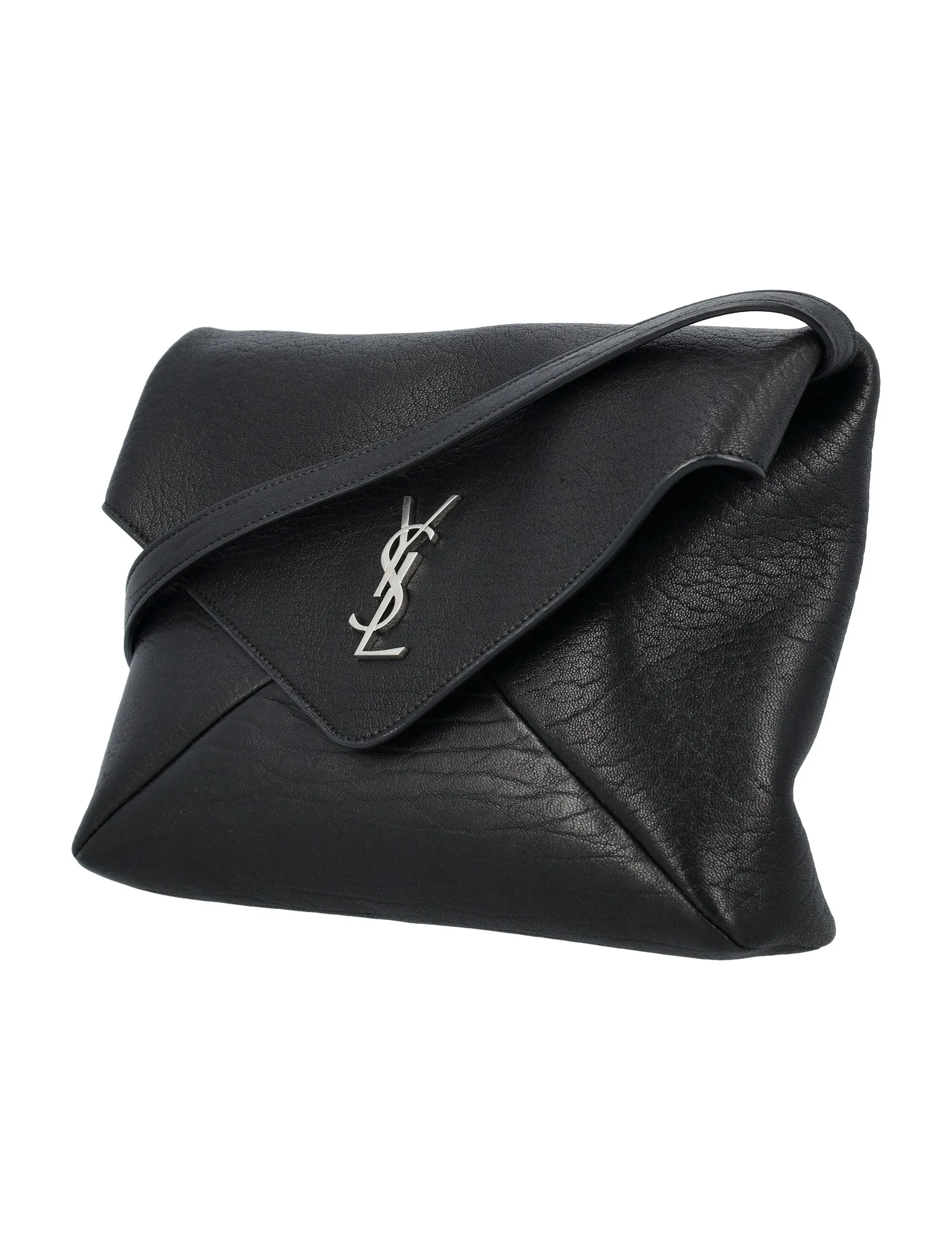 SAINT LAURENT Luxury Envelope Messenger Mini Handbag - 6.5H x 9W x 2.4D