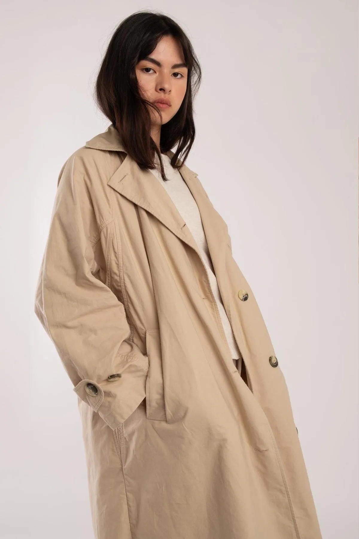 Seamed Trench - Taupe