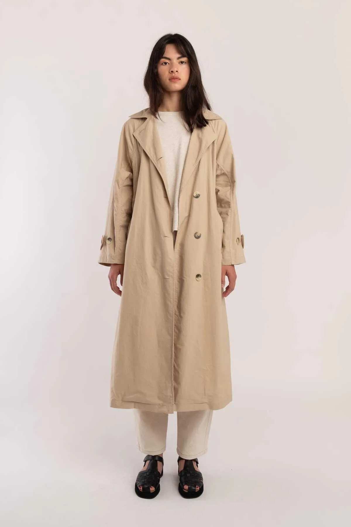 Seamed Trench - Taupe