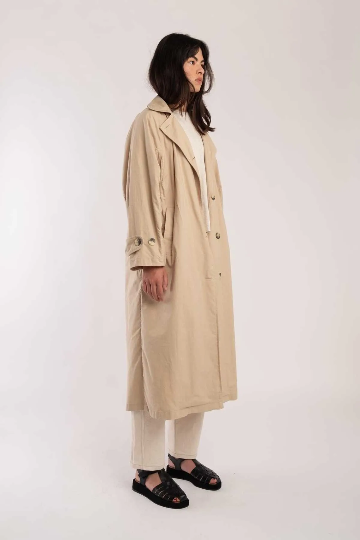 Seamed Trench - Taupe