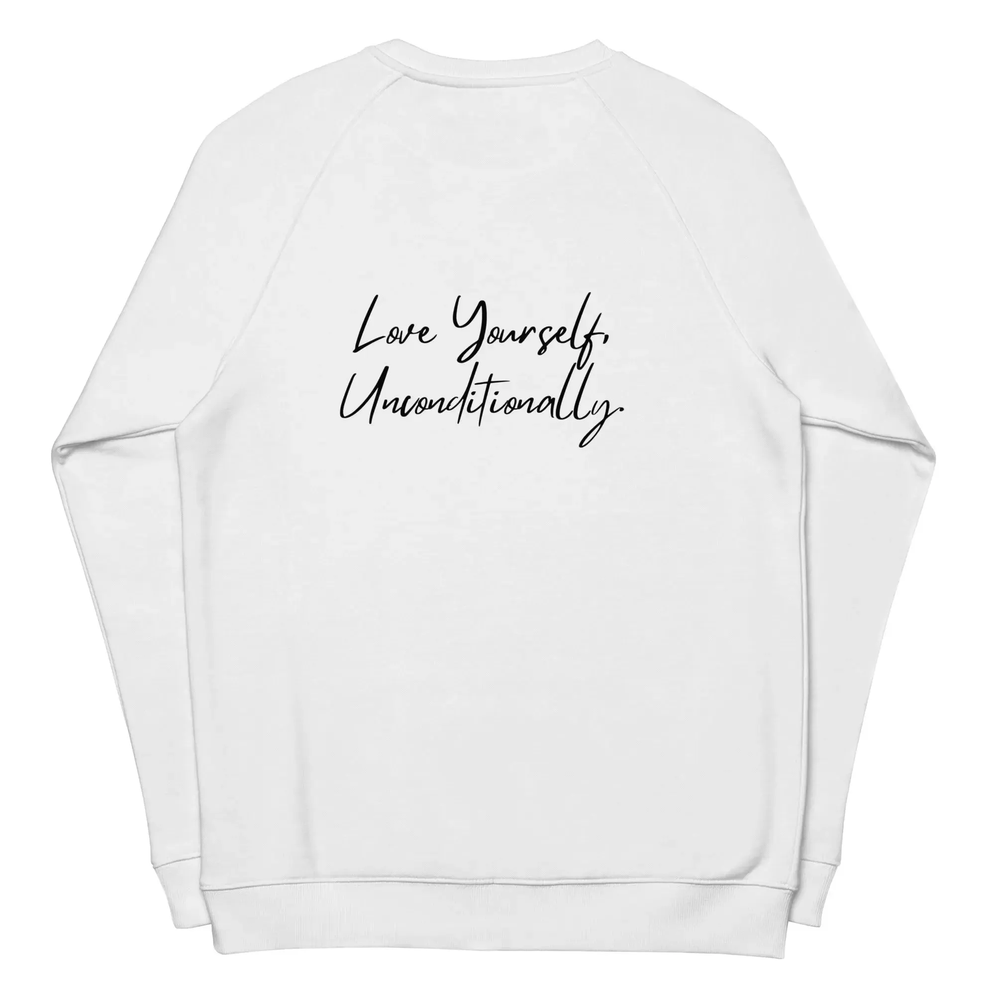 SELF LOVE Unisex organic raglan sweatshirt