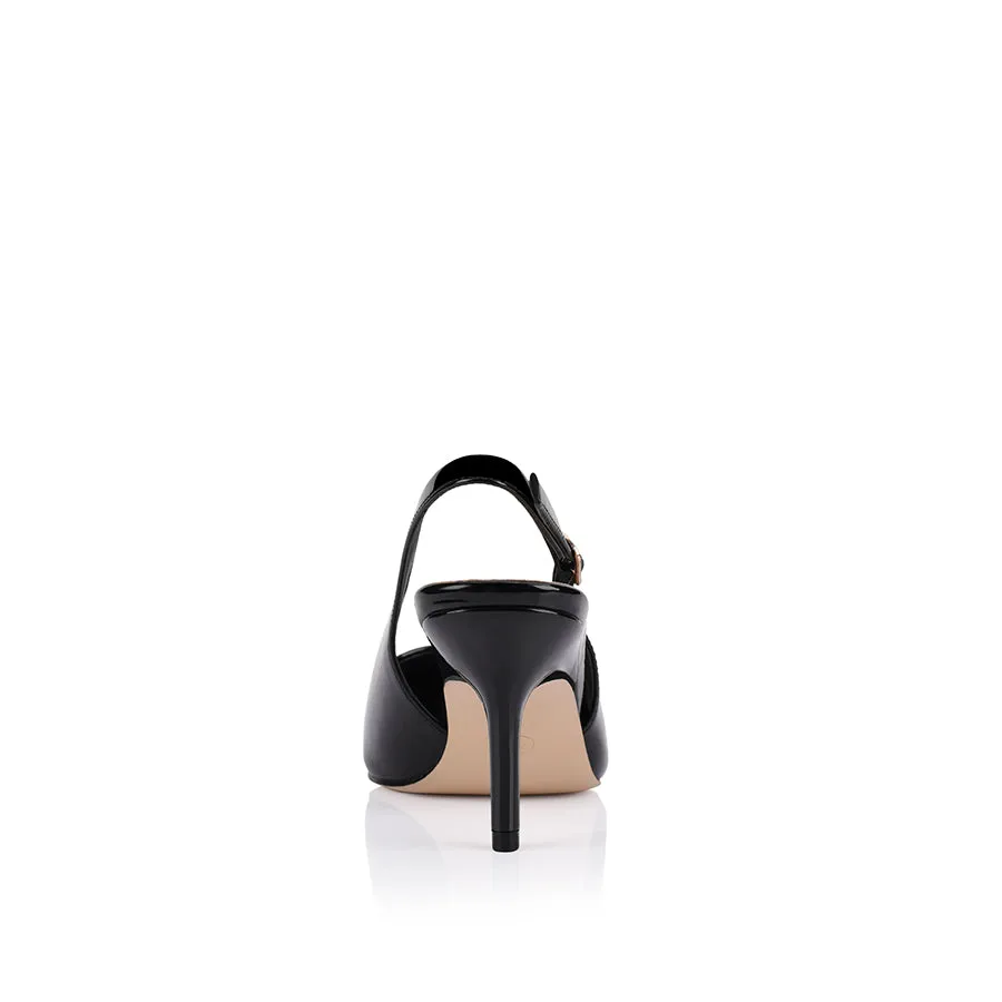 Shayley Slingback Stilettos - Black Patent