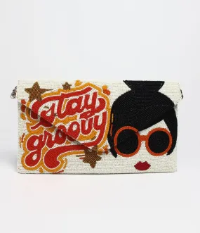 Stay Groovy Beaded Clutch