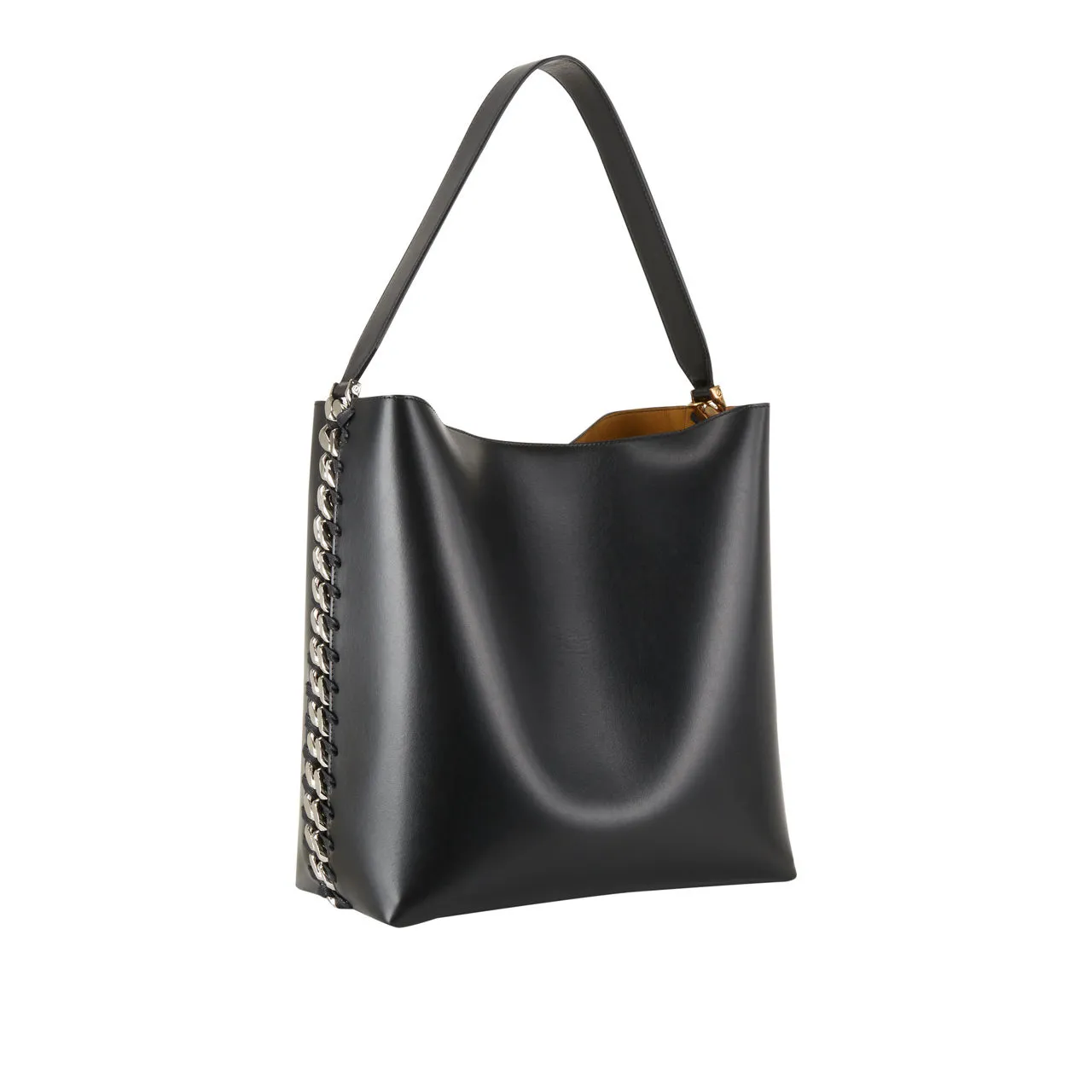 STELLA MCCARTNEY Frayme Chain Tote Bag - Black