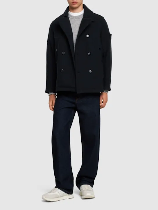 Stone Island   Ghost cashmere blend peacoat 