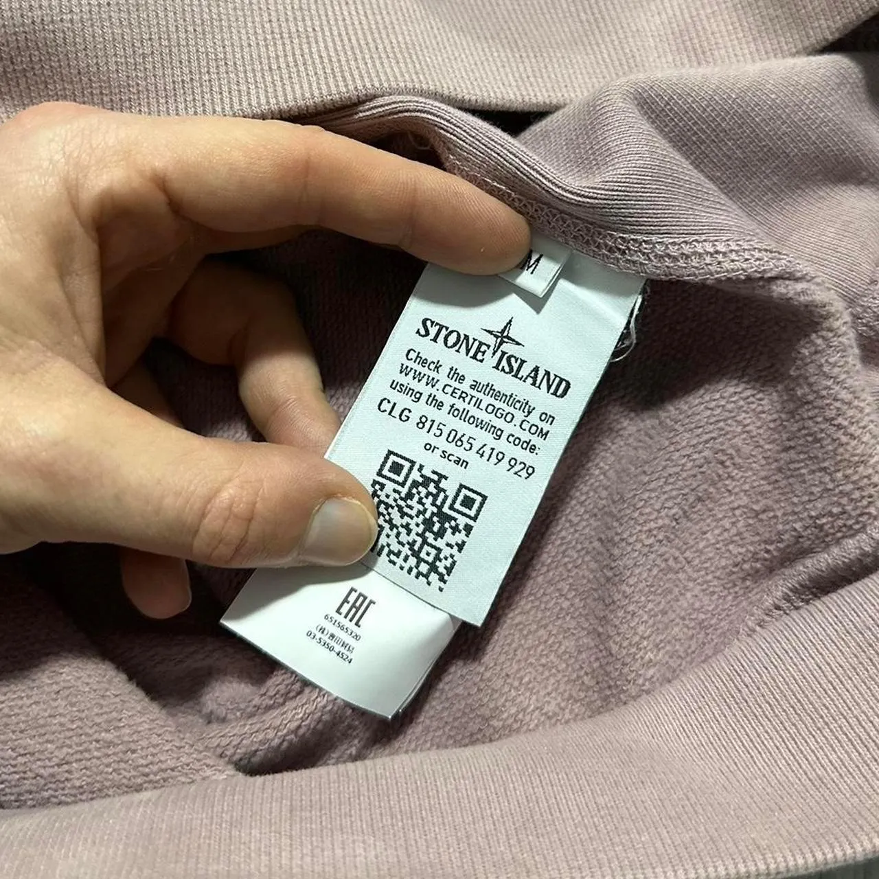 Stone Island Pink Pullover Crewneck