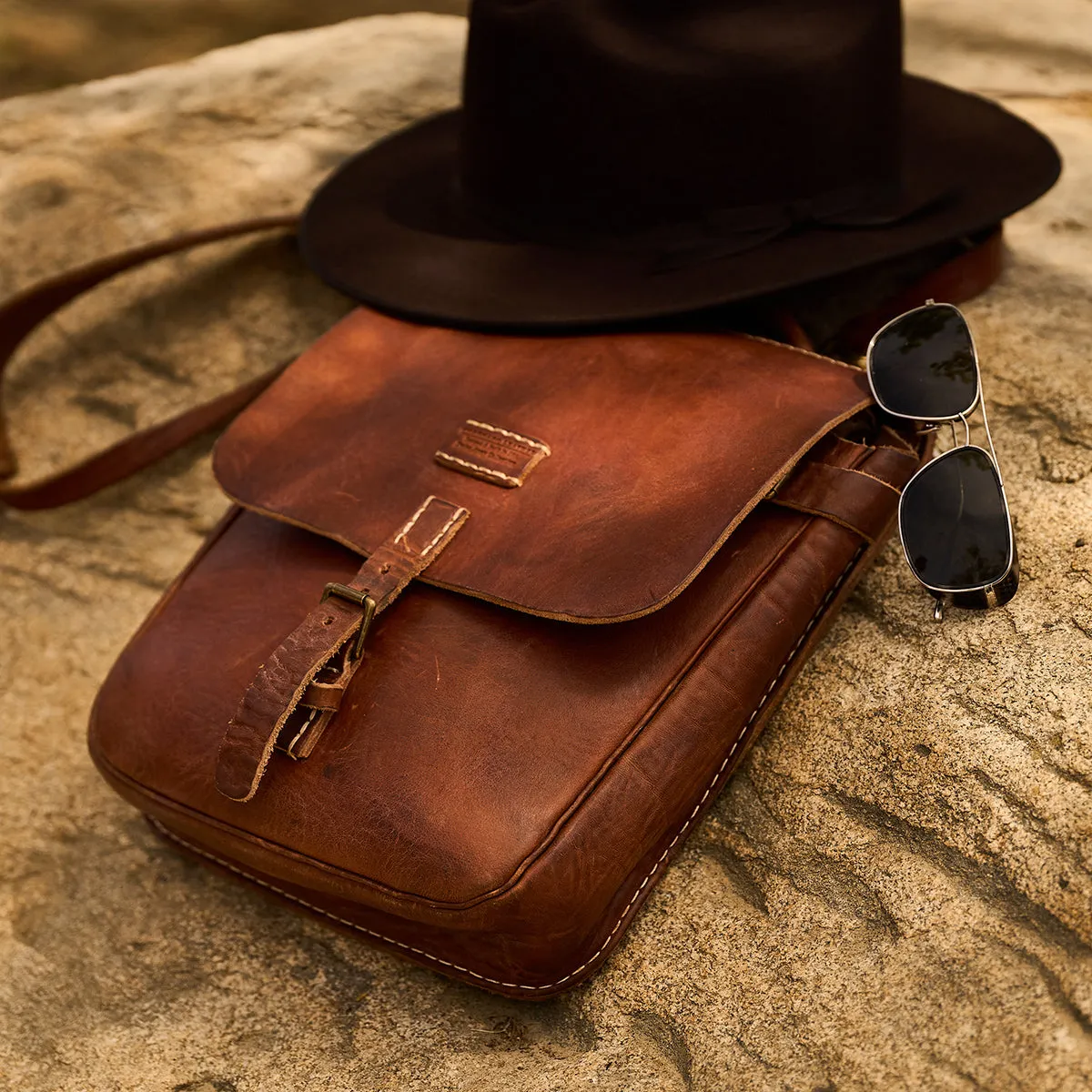 Stone-Washed Swiss Saddle Bag No.2