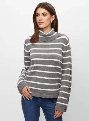 Striped Turtleneck Sweater