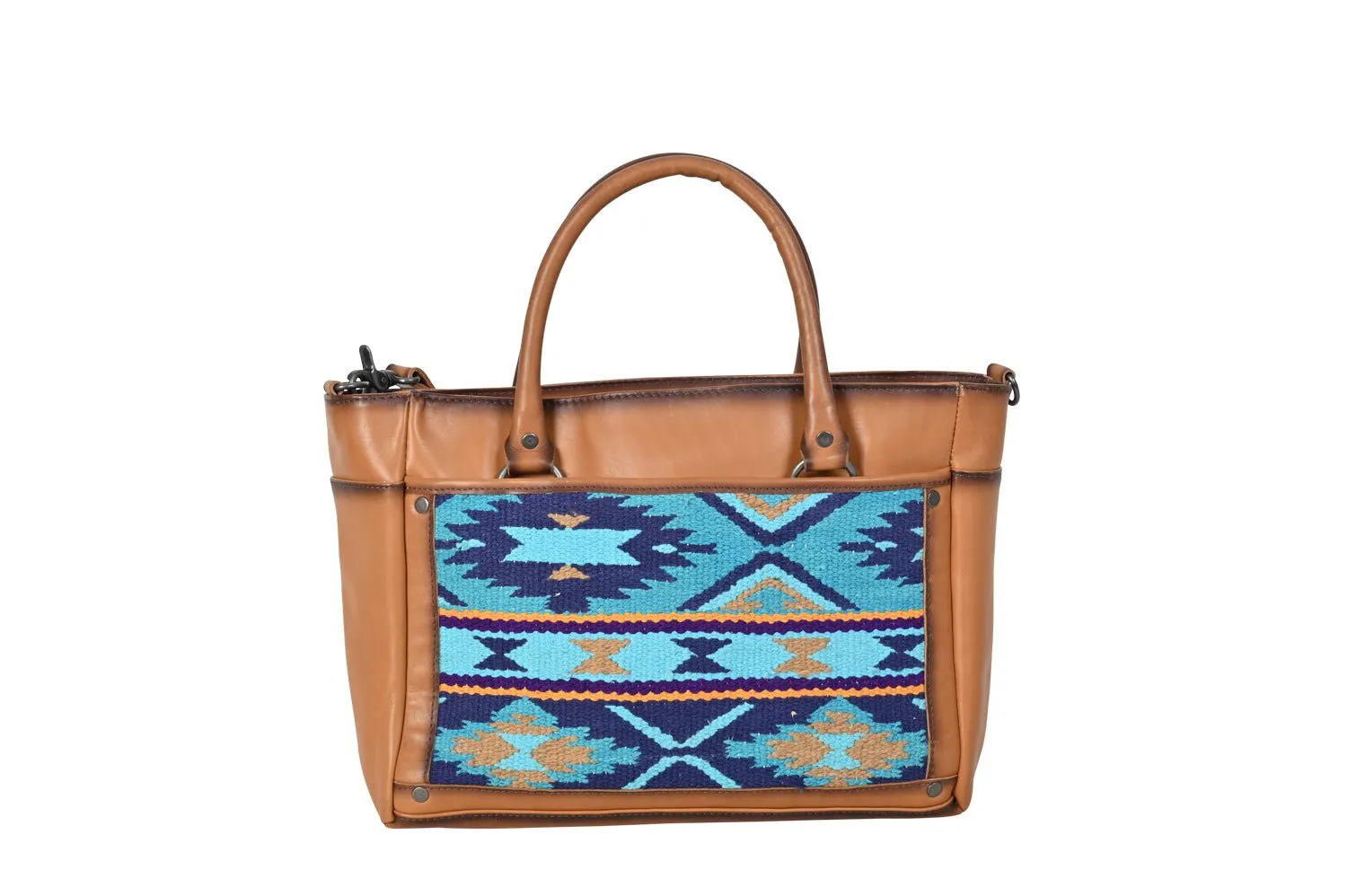 STS Ranchwear Womens Mojave Sky Multi-Color Leather Satchel Bag