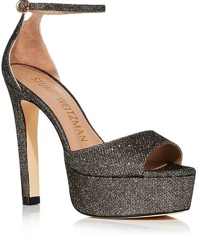 Stuart Weitzman DISCOPLATFORM Womens Leather Stilettos Pumps