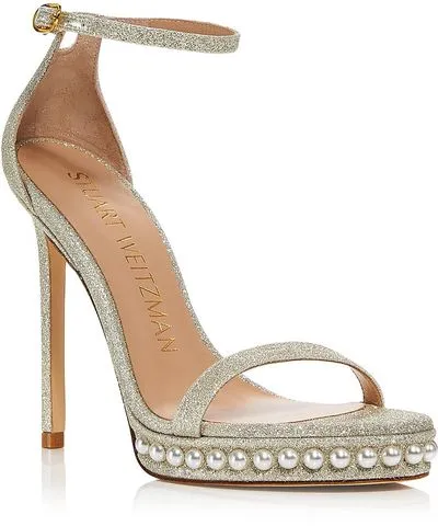 Stuart Weitzman NUDISTDISCO Womens Stilettos Open Toe Pumps