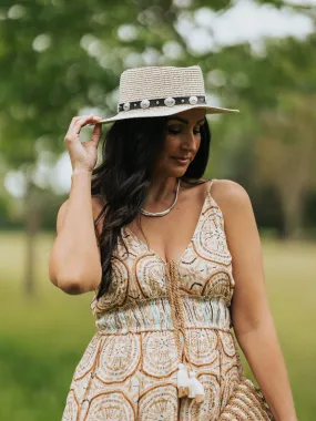 Studded Straw Hat Lydia