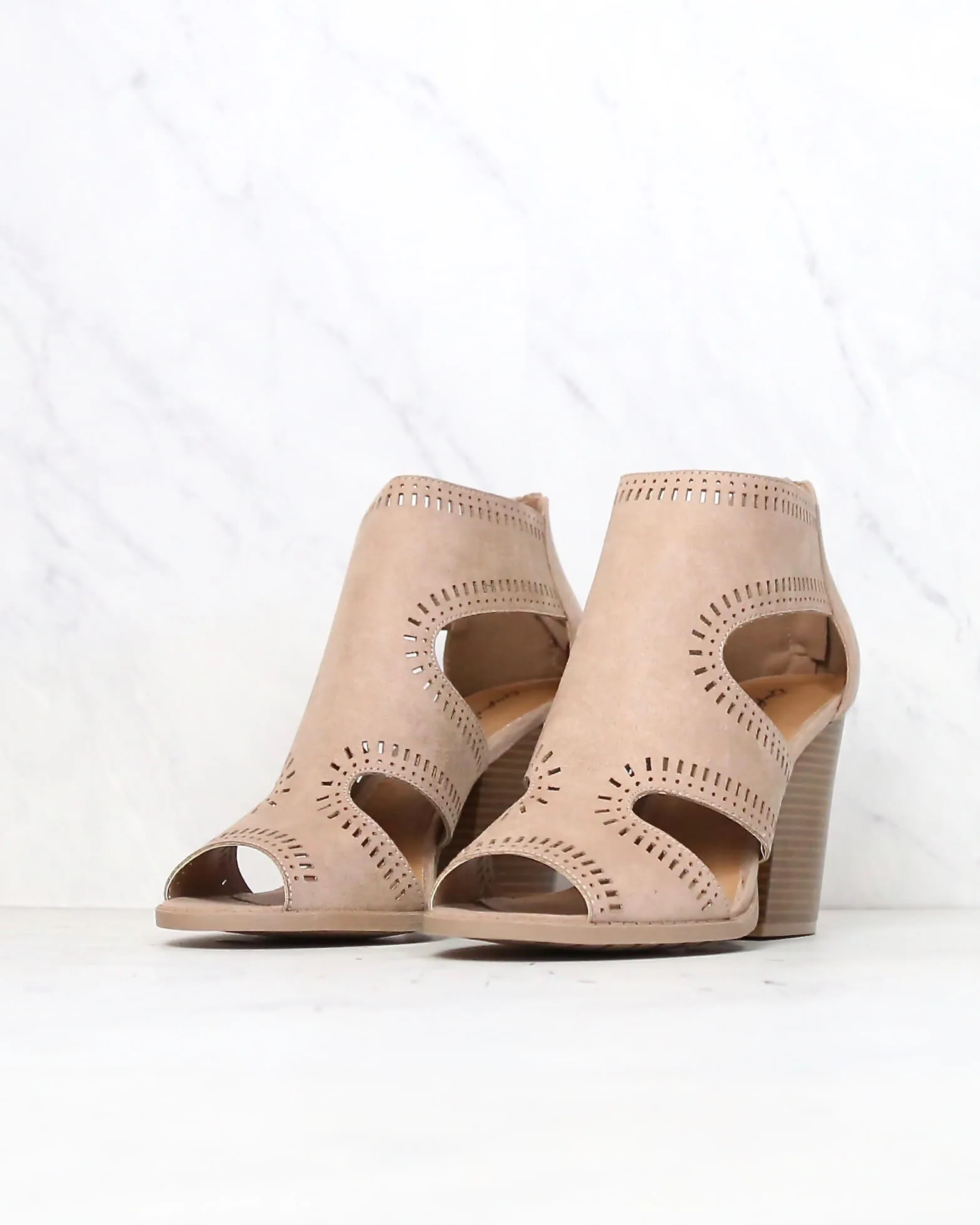 Talk Around Town Perforated Booties in More Colors