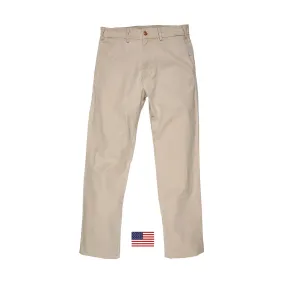 The American 8.2oz Washed Cotton Stretch Twill Khakis in Khaki by Pennbilt