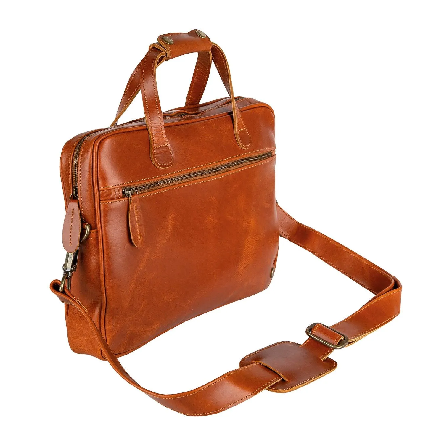 The Compact Laptop Satchel (Tan)