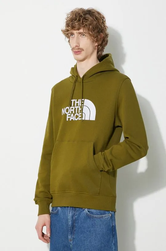 The North Face cotton sweatshirt M Drew Peak Pullover Hoodie men's green color NF00AHJYPIB1