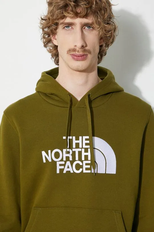 The North Face cotton sweatshirt M Drew Peak Pullover Hoodie men's green color NF00AHJYPIB1