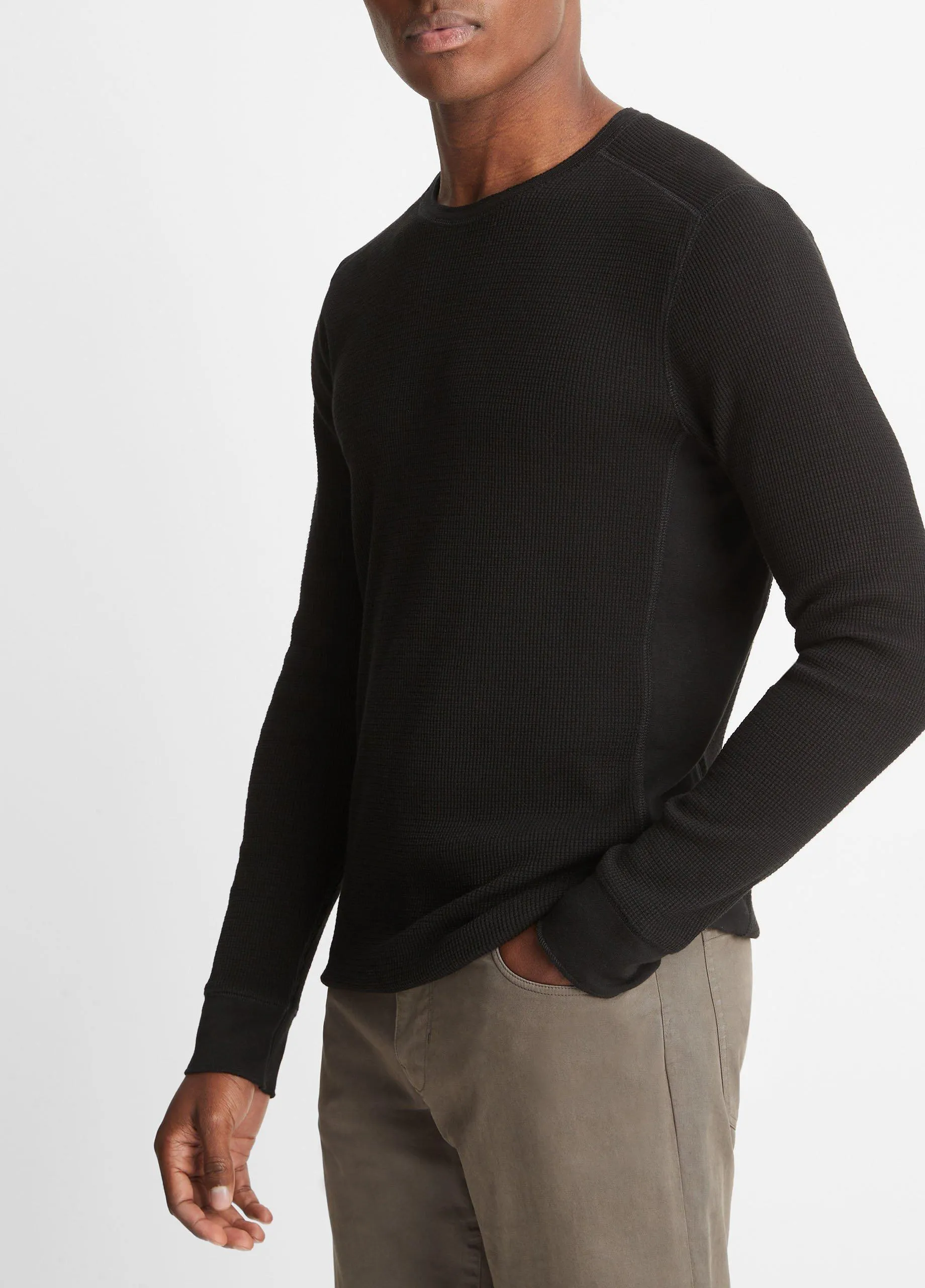 Thermal Long Sleeve Crew Neck Pullover