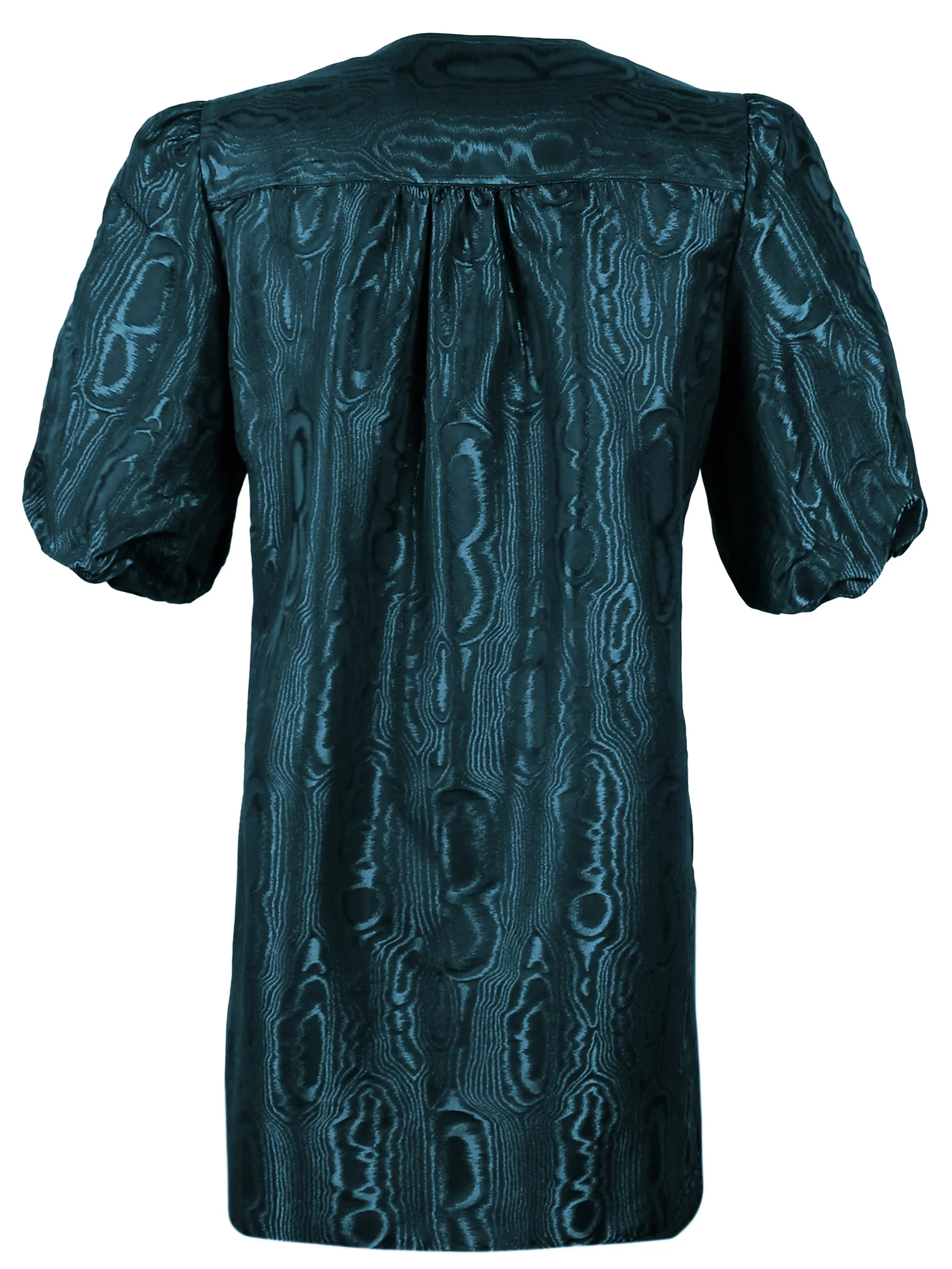 Tish Dress Blue Moire Jacquard