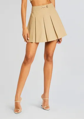 Trench Pleated Skirt