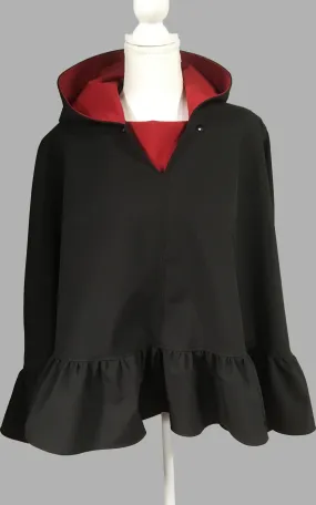 *True Red and Black Poncho