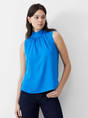 Turtle Neck Sleeveless Crepe Light Top