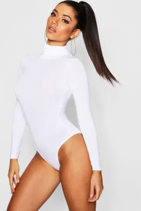 Turtleneck Jersey Bodysuit