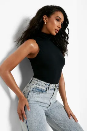 Turtleneck Sleeveless Bodysuit