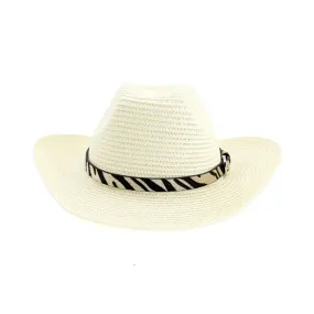 Unisex Summer Casual Leopard Band Western Outdoor Cowboy Hat