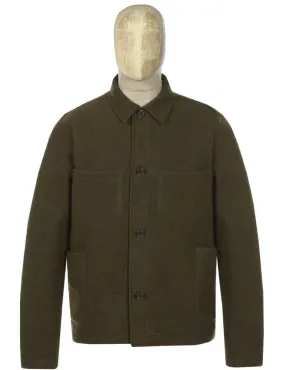 Universal Works Lumber Jacket Olive Wool Fleece