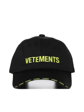 Vetements Logo Embroidered Cap