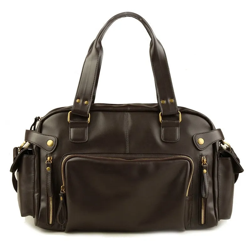 Vinthentic Gorginio Men's Leather Duffel Bag